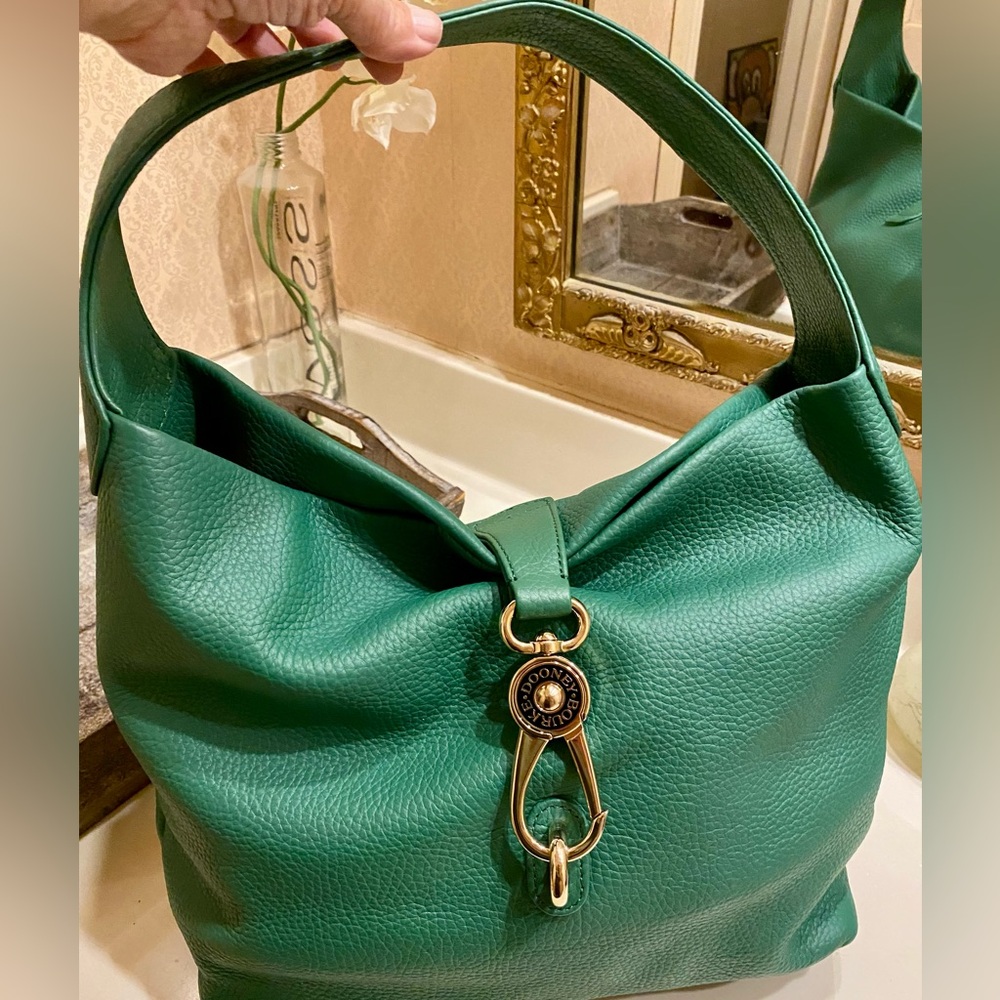 Dooney & Bourke Pebble Green Hobo Purse